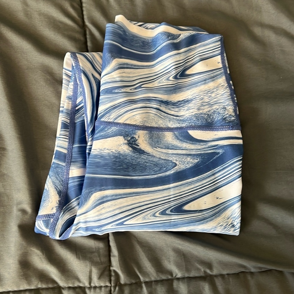 Carbon38 Blue Swirl Leggings Size Small
